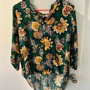 Daniel Rainn Floral Autumn Winter Blouse Large
